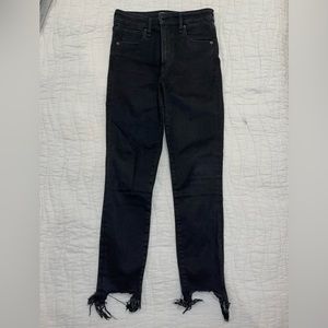 Abercrombie and Fitch Black Jeans with frayed ends